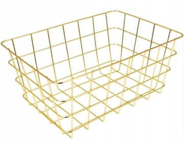 shumee Žična košara za sadje, zlata kovina, 30x21x14 cm