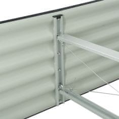 Vidaxl Visoka greda 240x80x44 cm pocinkano jeklo siva