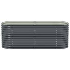 Vidaxl Visoka greda 240x80x81 cm pocinkano jeklo siva