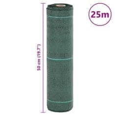 Vidaxl Membrana proti plevelu zelena 0,5x25 m PP