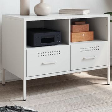 Vidaxl vidaXL TV stojalo belo 68x39x50,5 cm jeklo