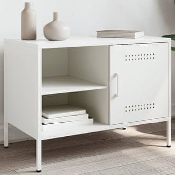 Vidaxl vidaXL TV stojalo belo 68x39x50,5 cm jeklo