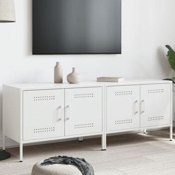 Vidaxl vidaXL TV omarice, komplet 2 kosov, bele, 68 x 39 x 50,5 cm, jeklo