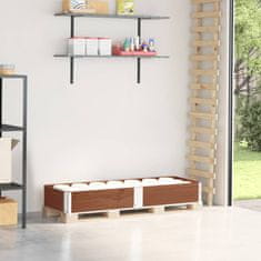 shumee Paletni okvir rjav 150x50 cm trdna borovina