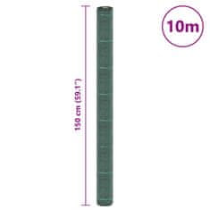 Vidaxl Membrana proti plevelu zelena 1,5x10 m PP