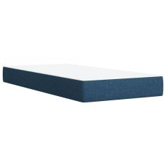 Vidaxl Box spring postelja z vzmetnico modra 80x200 cm blago