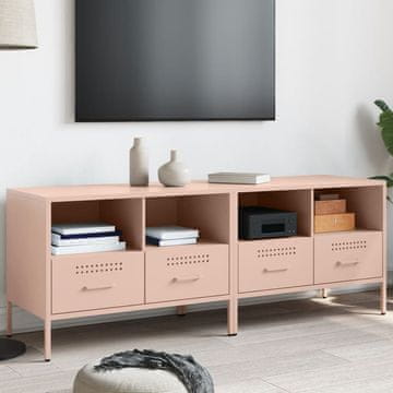 Vidaxl vidaXL TV omarice, 2 kosa, roza, 68 x 39 x 50,5 cm, jeklo