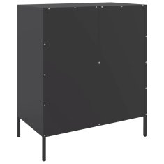 Vidaxl Komoda črna 68x39x79 cm jeklo