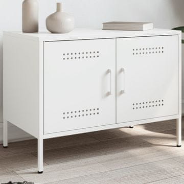 Vidaxl vidaXL TV stojalo belo 68x39x50,5 cm jeklo