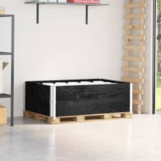 shumee Paletni okvirji 2 kosa črni 120x80 cm trdna borovina