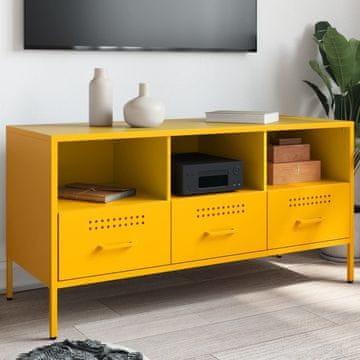 Vidaxl vidaXL TV stojalo gorčično rumeno 100,5 x 39 x 50,5 cm jeklo