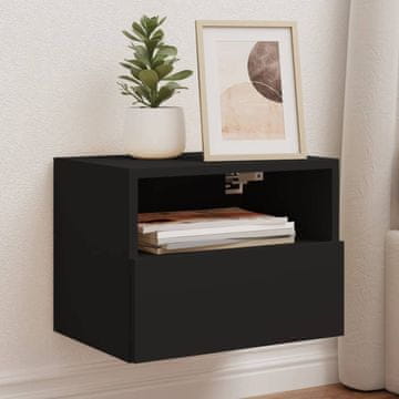 Vidaxl vidaXL Stenske TV omarice, 2 kosa, črne, 40x30x30 cm