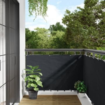 Vidaxl vidaXL Balkonska pregrada, antracitna, 90x300 cm, blago Oxford