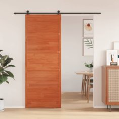 shumee Hlevska vrata voščeno rjava 80x208 cm trdna borovina