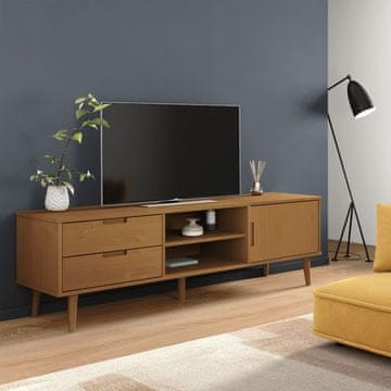 Vidaxl vidaXL MOLDE TV omarica rjava 158x40x49 cm masivni borov les