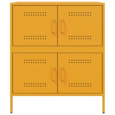 Vidaxl Komoda gorčično rumena 68x39x79 cm jeklo