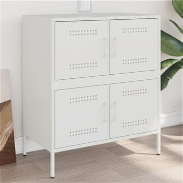 Vidaxl vidaXL Omarica, bela, 68x39x79 cm, jeklo