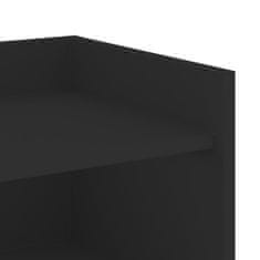 Vidaxl Komoda črna 45x35x75 cm inženirski les
