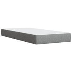 Vidaxl Box spring postelja z vzmetnico svetlo siva 80x200 cm blago