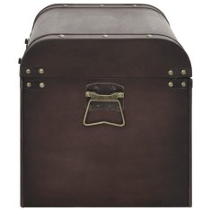 Vidaxl Skrinja z zapahi temno rjava 79,5x39,5x39,5 cm vezan les