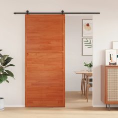 shumee Hlevska vrata voščeno rjava 90x208 cm trdna borovina