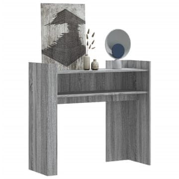 Vidaxl vidaXL Konzolna mizica, siva, hrast sonoma, 100x35x90 cm
