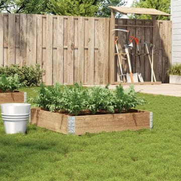 shumee Vrtno korito 100x100 cm trdna borovina