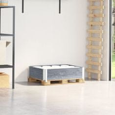 shumee Paletni okvir siv 80x60 cm trdna borovina