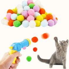 Mačja Mati izstreljevalec plišastih žogic - Playcat 50 žogic!