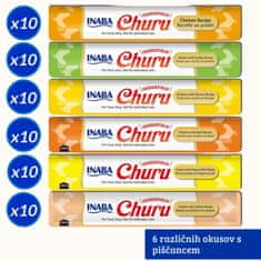 Inaba Cat Churu Purée, okusi s piščancem – 60 x 14 g