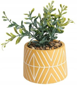 shumee Umetna rastlina v okrasnem cementnem loncu 9,5x16 cm