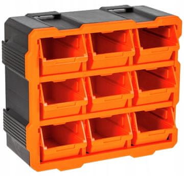 shumee Modularni plastični organizator za delavnico, 9 stenskih pladnjev, 32,4 x 38,2 cm