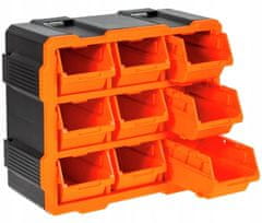 shumee Modularni plastični organizator za delavnico, 9 stenskih pladnjev, 32,4 x 38,2 cm