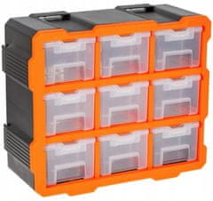 shumee Modularni organizator za delavnico z 9 posodami, za montažo na steno, 32,4 x 38,2 cm