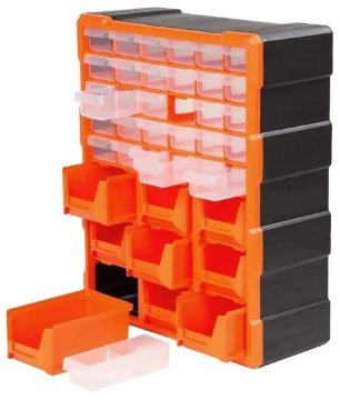 shumee Plastični organizator za delavnico, 30 predalov, 9 pladnjev, 47 x 38,5 cm