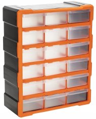 shumee Plastični organizator za delavnico z 18 predali, viseči, 47x38,5 cm