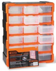 shumee Plastični organizator za delavnico z 18 predali, viseči, 47x38,5 cm