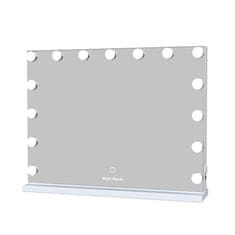 Northix Bright Beauty Vanity - Ležeče ogledalo za ličenje z lučko - srebrno 