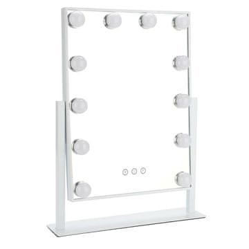 Northix Bright Beauty Vanity - Stoječe ogledalo za ličenje z osvetlitvijo - belo