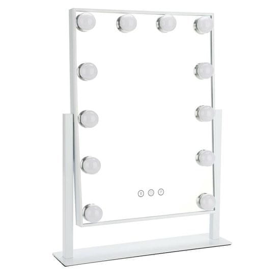 Northix Bright Beauty Vanity - Stoječe ogledalo za ličenje z osvetlitvijo - belo