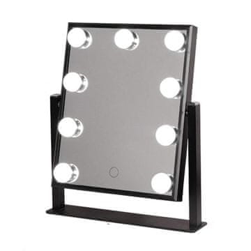 Northix Bright Beauty Vanity - Ogledalo za ličenje z osvetlitvijo LED - črno