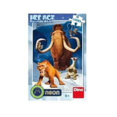 Dino Dino - Puzzle Ledena doba NEON 100 kos XL