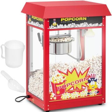 shumee Retro stroj za pokanje pokovke TEFLON 1600 W 5-6 kg/h - rdeč