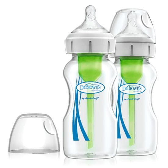 Dr.Brown´s Steklena širokovratna steklena steklenička 270 ml, 2 kosa