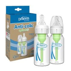Options+ steklena ozkovratna steklenička 120 ml, 2 kosa