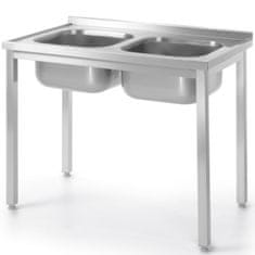 shumee Budget Line umivalnik za bazen z dvema posodama STEEL 1000 x 600 x 850 cm - Hendi 817049