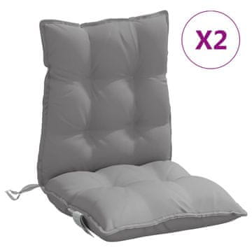 Vidaxl Blazina za stol 2 kosa siva oxford tkanina