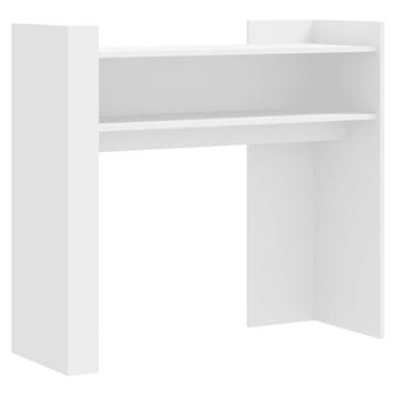 Vidaxl Konzolna mizica bela 100x35x90 cm inženirski les