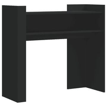 Vidaxl Konzolna mizica črna 100x35x90 cm inženirski les