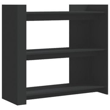 Vidaxl Konzolna mizica črna 100x35x90 cm inženirski les